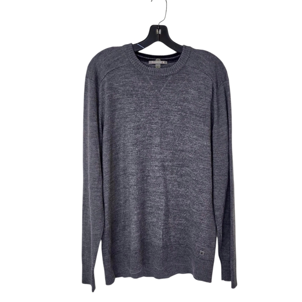 Smartwool Merino Kiva Ridge Sweater Men's Large Dark Grey Crewneck Pullover Wool